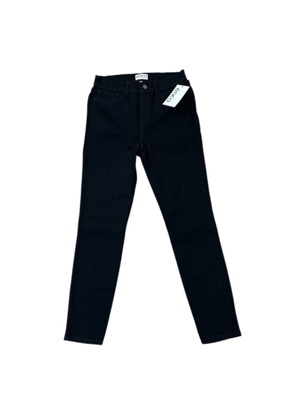 Etica Denim Women's Black High Waist Straight Leg Slim Jeans Sz 31 NWT